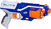 Nerf N-Strike Elite Disruptor Blaster: 6-Dart Rotating Drum, Slam-Fire Action, 90ft Range for Kids Teens Adults