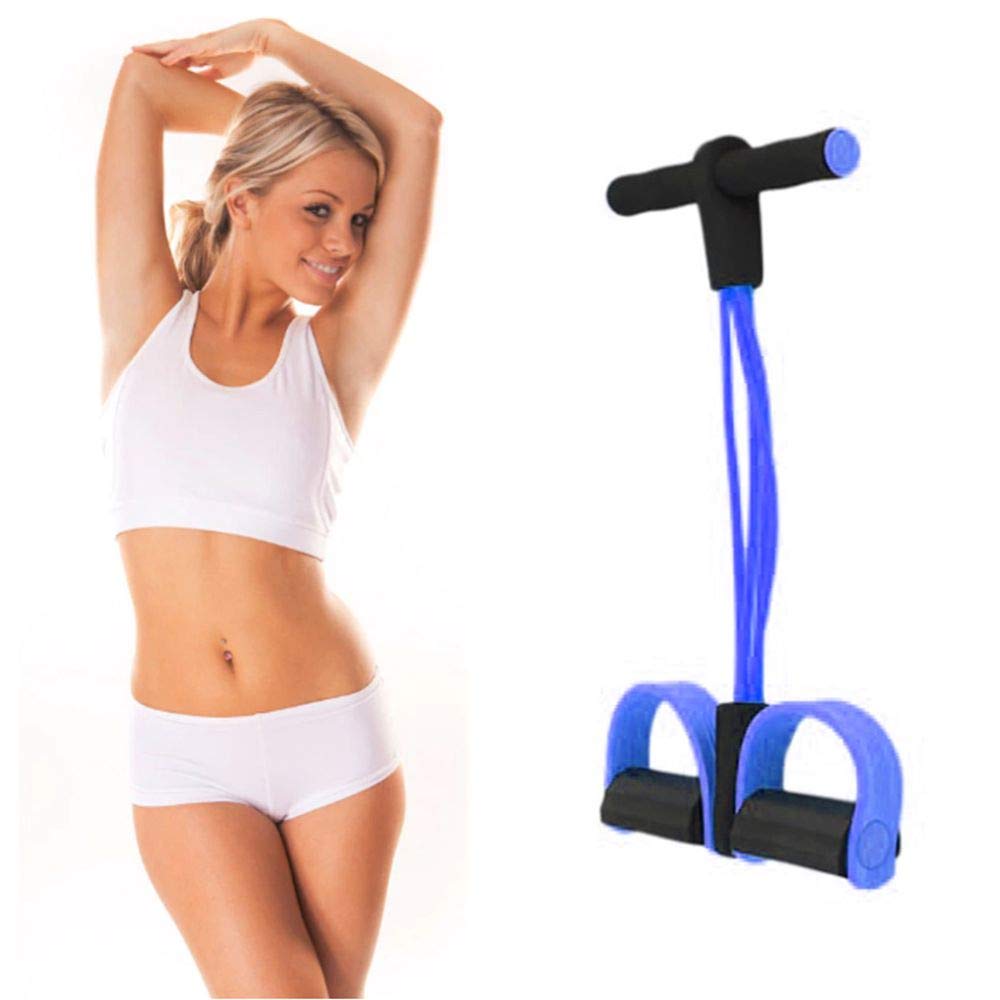Exercicio Fisico Extensor Elastico Para Ginastica Academia resistência 4 tubos azul