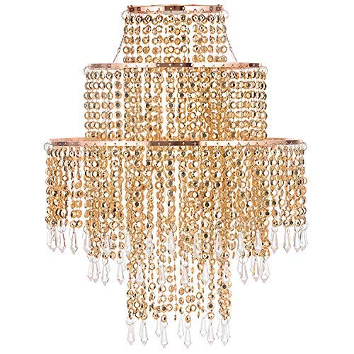 Waneway - Pantalla para lámpara de techo (3 niveles, cromada)