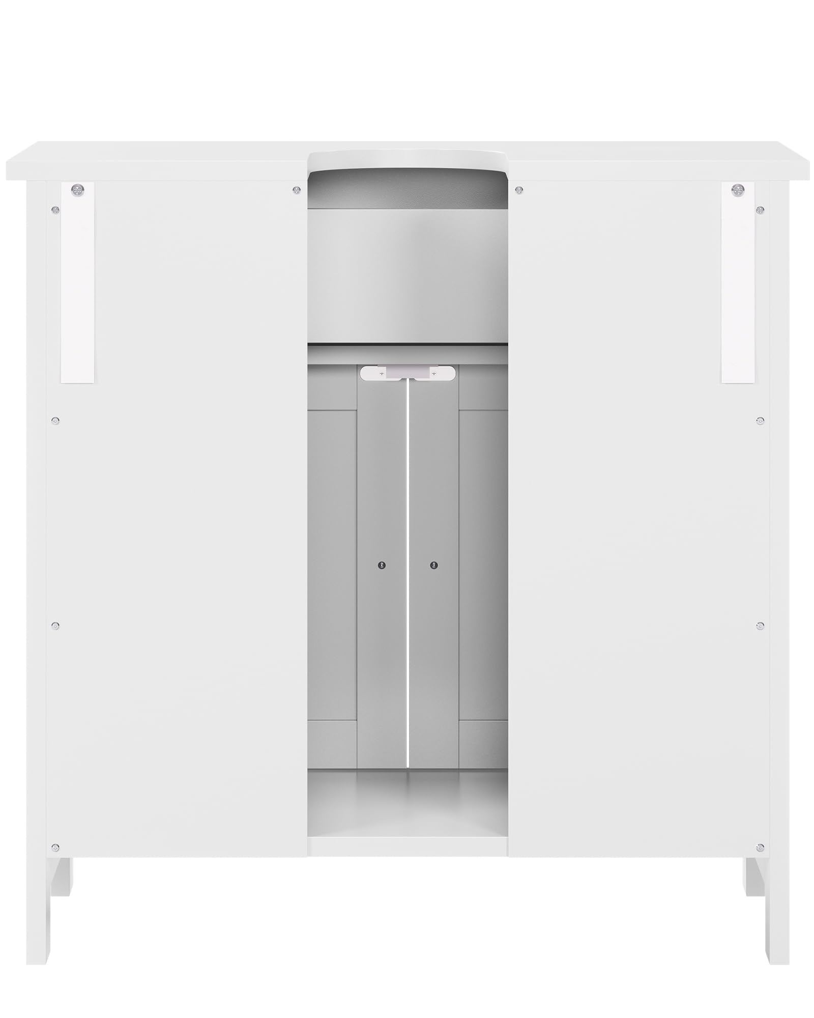 KIMENICH Mobile sottolavabo, lavabo con mobiletto, mobile da bagno a 2 ante, 60 x 30 x 60 cm, bianco, DJ503177
