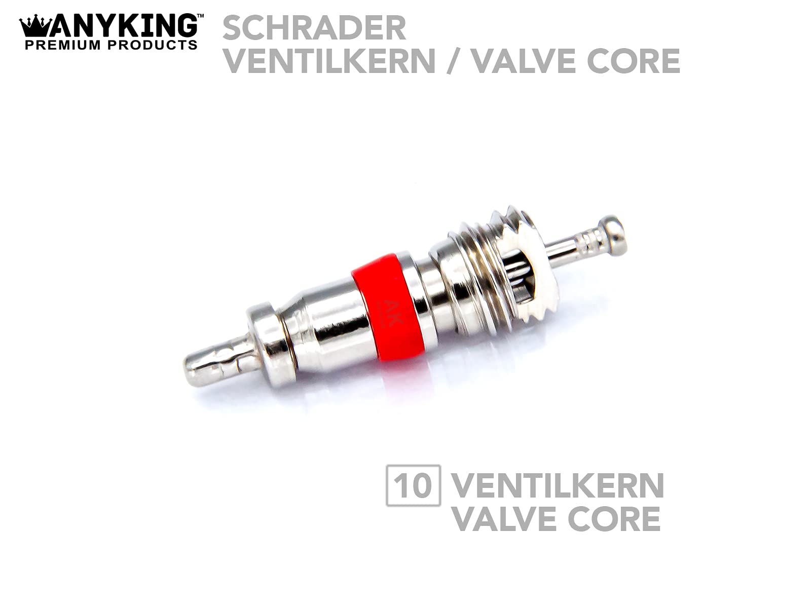 Kit Réparation Valve Pneu - 4 Clés à Noyau + 20 Noyaux Valve Cuivre/nickelé - Pour Voitures, Camions, Vélos, Etc.