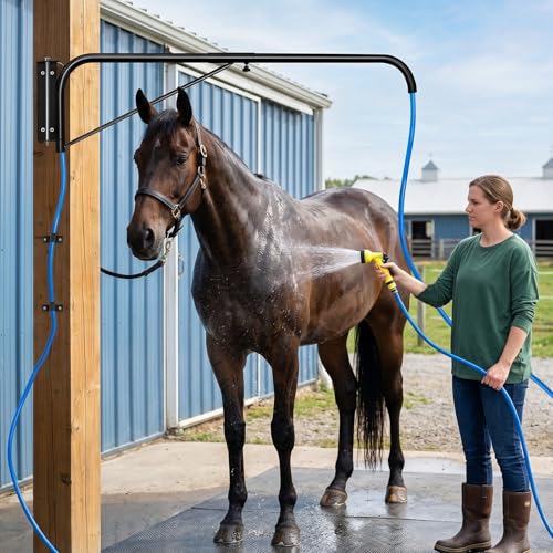 Adjustable Hose Spray Boom, Prevents Hose Tangling & Horse Trampling by Umisu - Used condition - Image 8