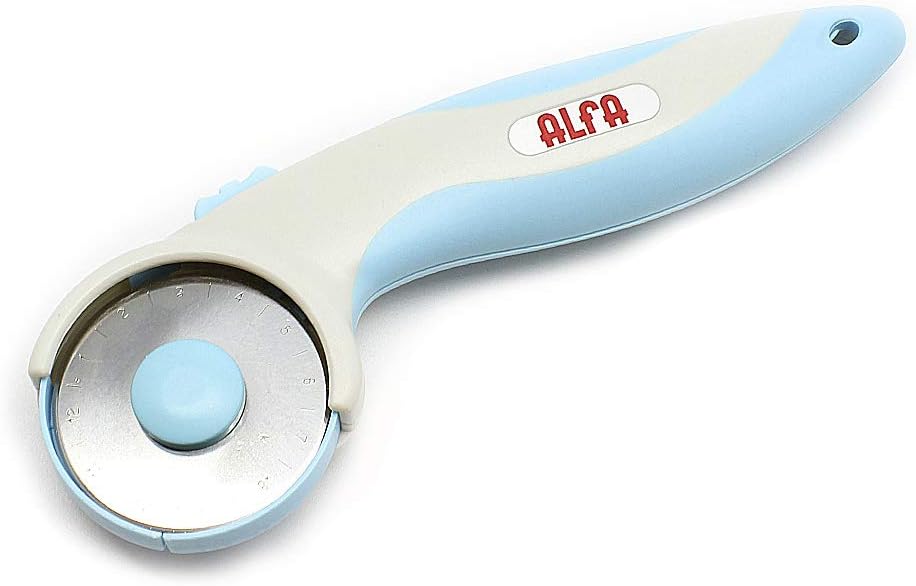 ALFA A608700000 Fabric Cutter, 1, White and Blue, 45 mm