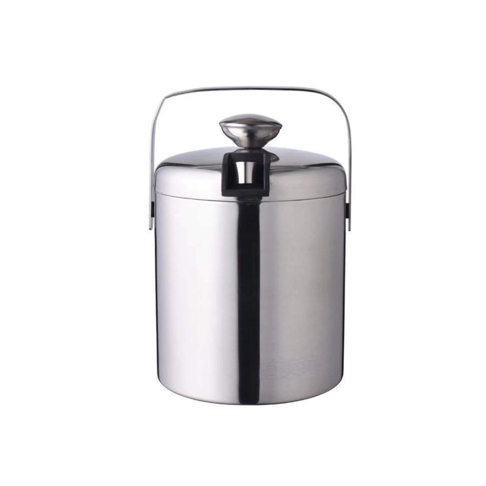 Buy Fuukou Stainless Steel Ice Bucket with Lid and Tongs [1.3 Liter
