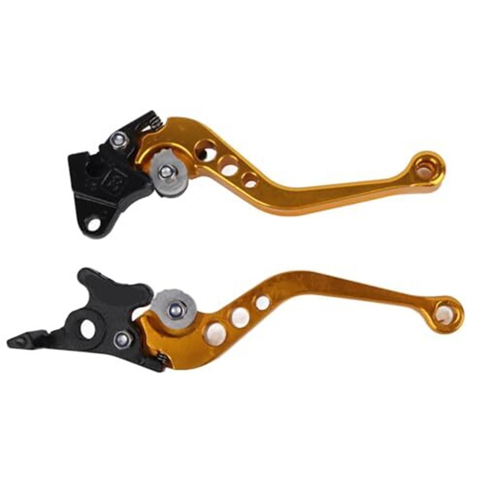 FLBZBLKASL Motorcycle Short Brake Clutch Levers Motorcycle Brake Lever, 1 Pair Aluminum Universal 7/8" Motorbike Clutch Levers Handle 22mm for Suzuki Pit Bike Brake Lever