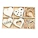 Cuore di Legno da Appendere, 18 x 12 cm Incompiuto a Forma di Cuore Abbellimenti in Legno con 10m Naturale Filo e Clip per Matrimonio Fai da Te Arte Craft Card Making Decorazione di San Valentino