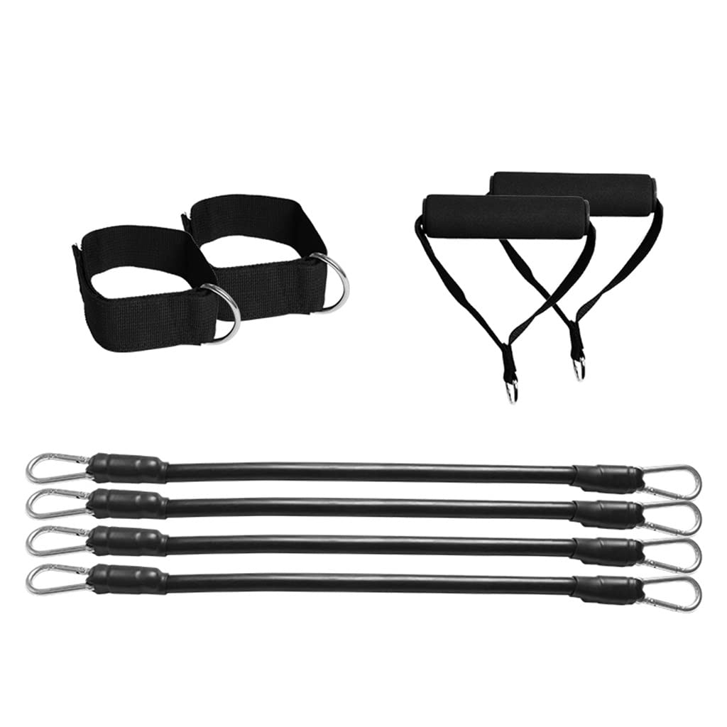 Banda de resistencia para correr, entrenamiento de velocidad, entrenador de pierna, ejercicio de fuerza, banda de tubo con correas de tobillo asas correa
