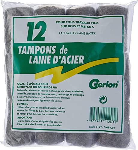 Gerlon Sachet de 12 Tampons pour travaux fins sur Bois/metaux