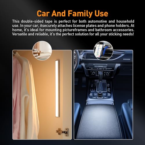 Image of Double Sided Tape Heavy Duty Mounting Tape 1 inch x 18Ft Made of 3M 5925 Strong Adhesive Waterproof Foam Tape Perfect for Automotive Home Office Decor Indoor and Outdoor Walls