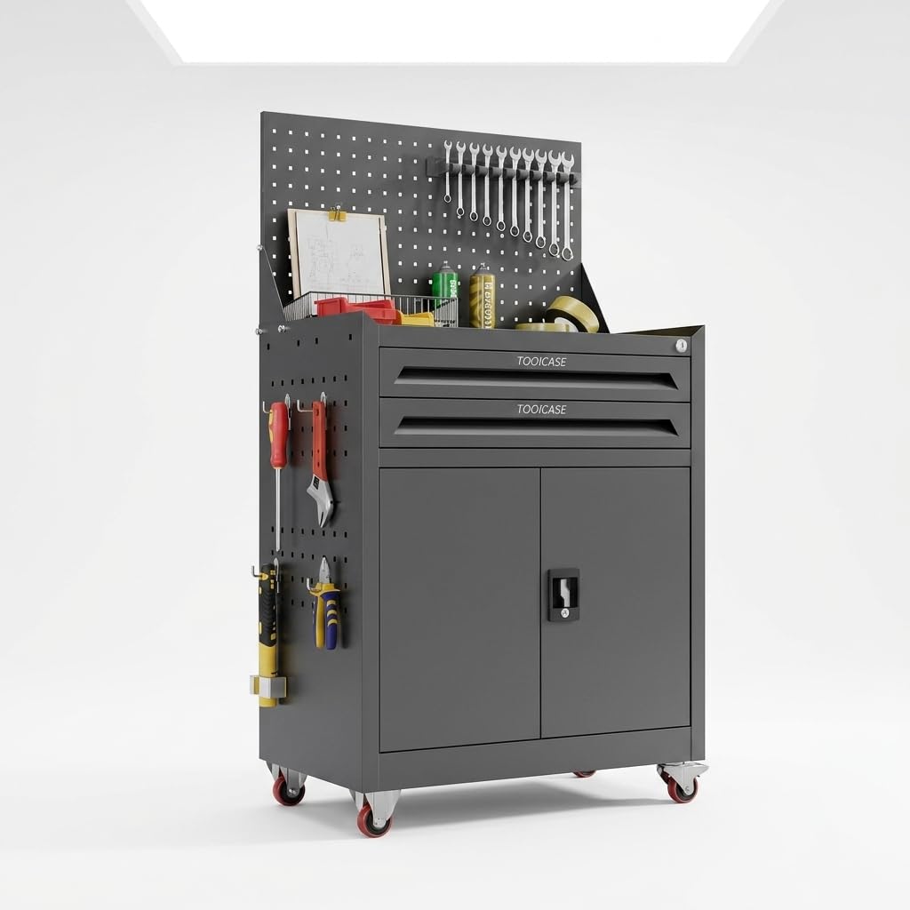 Carrello Portautensili Mobile in Met, Grigio