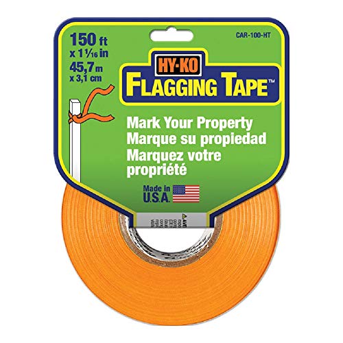 Image of Hy-Ko 150 ft. L x 1.0625 in. W Plastic Flagging Tape Orange