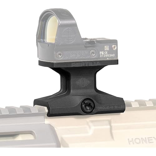 Reptilia DOT 1.93" Black Mount Compatible with Leupold Delta Point Pro and EOTech EFLX, 7075-T6 Aluminum, Type III Anodized, M1913 Pick Rail Compatible (100-258)