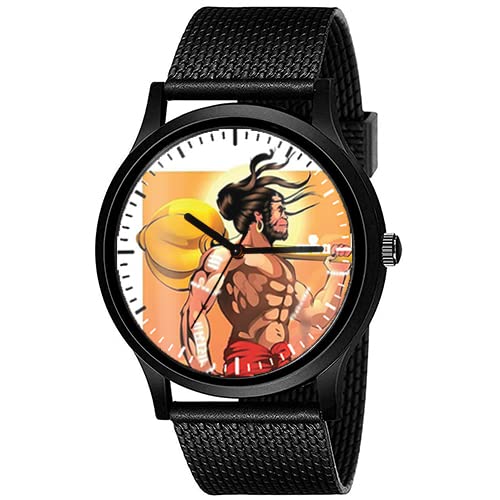 AROA Watch New Watch for Bhagwan Shri Hanumanji Model : 380 Men Black Metal Type Rubber Analog Watch Orange Dial for Men Stylish Watch for Boys (B0C377F7SM) Amazon Price History, Amazon Price Tracker