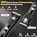 2 in 1 Body Hair Trimmer Men,Ball Trimmer Men, Body Groomer Men, Electric Groin Hair Trimmer, Body Hair Trimmer Men, Pubic Hair Trimmer, Wet/Dry Shaver with Ceramic Blade Head LED Light