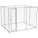 Chain Link Dog Kennel - Lucky Dog Outdoor Heavy Duty Pet Kennel - This Pet Cage System is Perfect For Containing Larger Dogs and Small Animals. Galvanized chain link doesn't kink or tangle. Two setup options (5'W x 10'L x 6'H or 8'W x 6.5'L x 6'H)