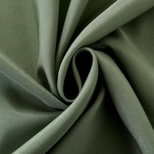 Image of 2-Pack 60x60 inch Sage Green Table Cloths, Solid Stain and Wrinkle Resistant Tablecloth, Premium Plain Weave Polyester Fabric Rectangle Table Linen Covers for Hotel, Banquet