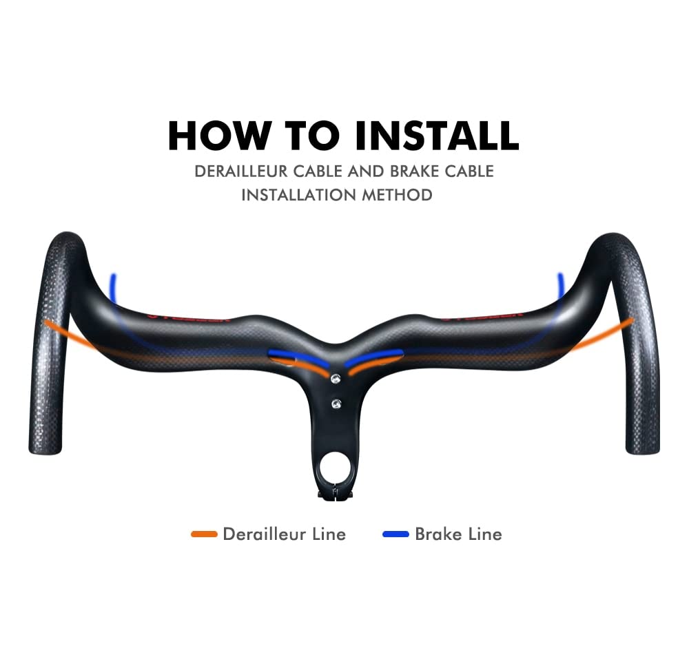 Cintre Route Carbone 400/420/440mm - Diamètre 28.6mm - Compatible Shimano - Pour Vélo De Course