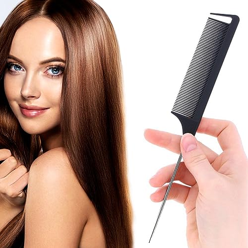 Set de 6 peines metálicos finos para cabello negro miniatura 4