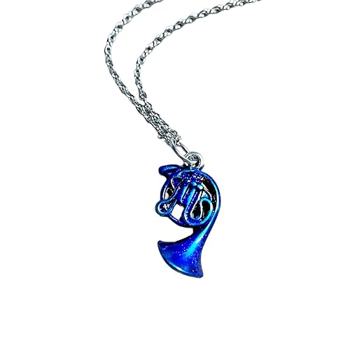 Blue French Horn Necklace Inspired by HIMYM TV show