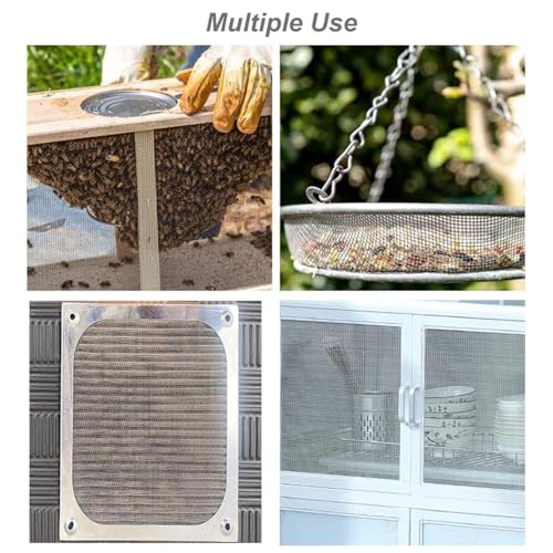 Wire Mesh Stainless Steel Woven Mesh 20 Mesh Metal Wire Window Screen Mesh Filter Screen Sheets for Vent Hole Garden Kitchen Home 30cm x 120cm - Thumbnail 5