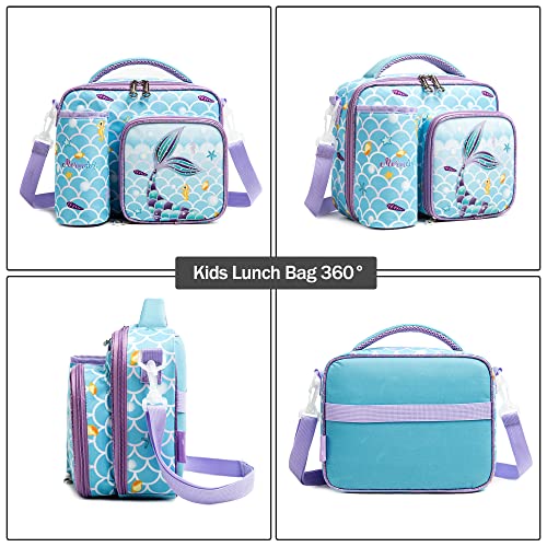 Mohco Lunch Bag Kids Insulated Lunch Tote Bag For Boys And Girls With Adjustable Shoulder Strap And Durable Handle #TOP3