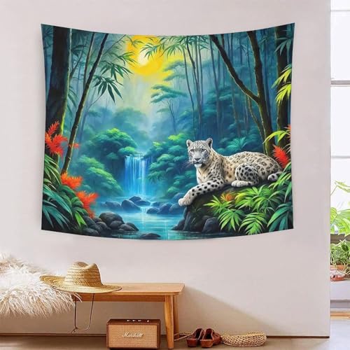 Tenture 3D tigre pour chambre enfant et grand salon familial