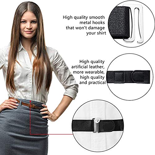 Image of Elastic Shirt Stay for Men, Stretchable and Adjustable Waist Belt with Flexible Comfort and Silicone Touch Points