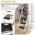 4 Step Ladder, Portable Steel Folding Step Stool with Wide Anti-Slip Pedal & Convenient Handgrip, 500lbs Sturdy Steel Ladder, White