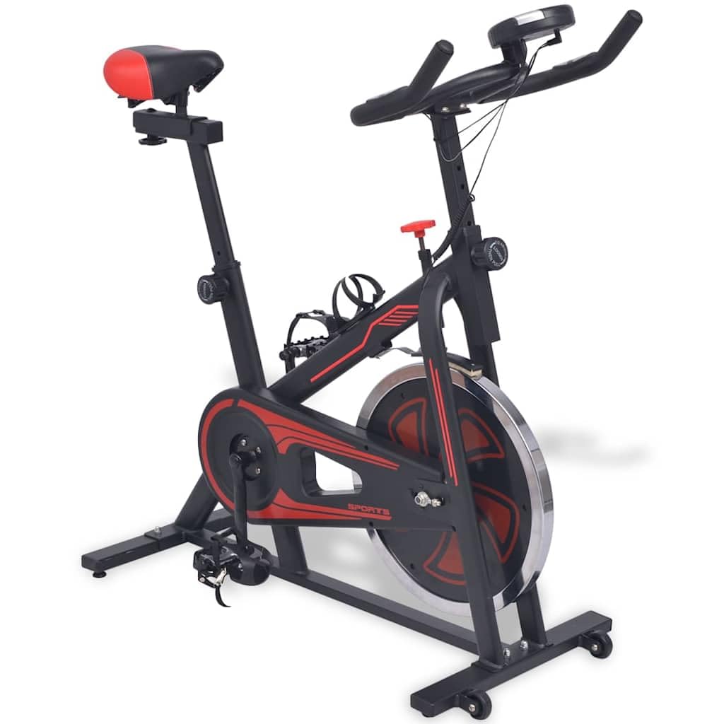 vidaXL Stacjonarny rower treningowy z pomiarem pulsu biały|czarny