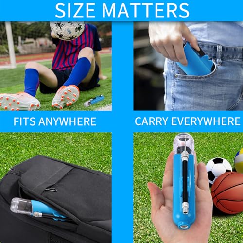 Portable Sports Ball Pump Kit - Two-Way Dual Action Inflation