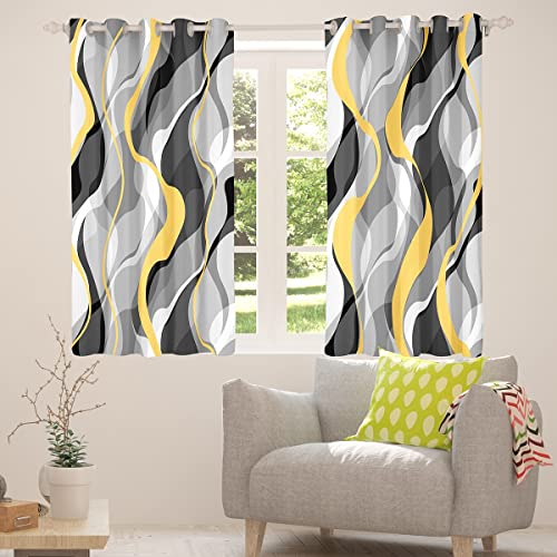 Cortinas opacas infantiles de diseño abstracto y rayas para dormitorio de niños 6