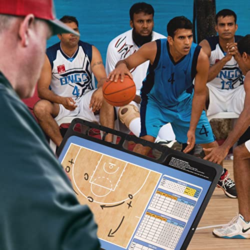 Highrazon Dry Erase Basketball Clipboard For Coach, Premium Tactical Basketball Coaching Board, Double Sides Full & Half Court Dry Erase Board With Marker #TOP5