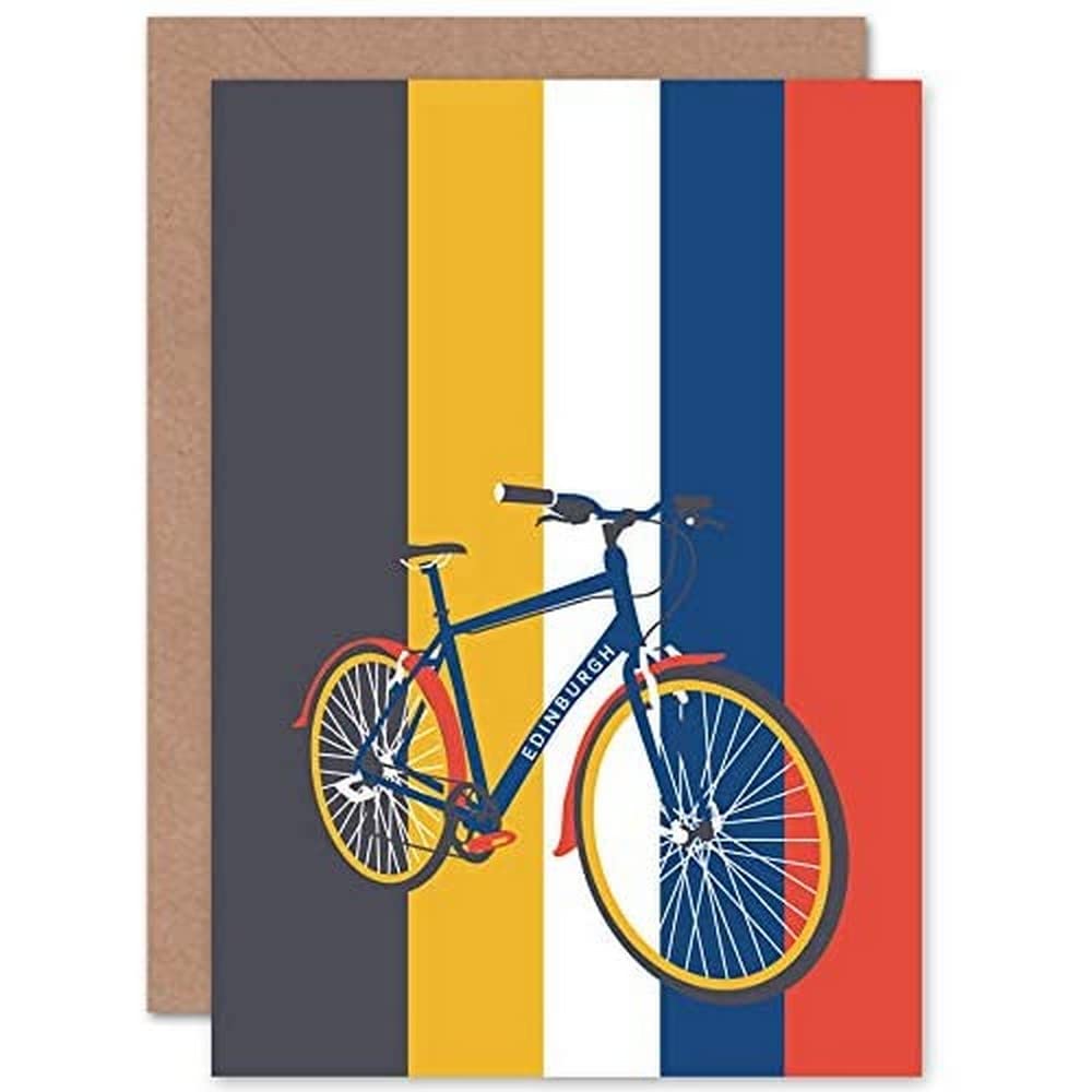 Artery8 Edinburgh Transport Bicycle Sealed Greeting Card Plus Envelope Blank inside