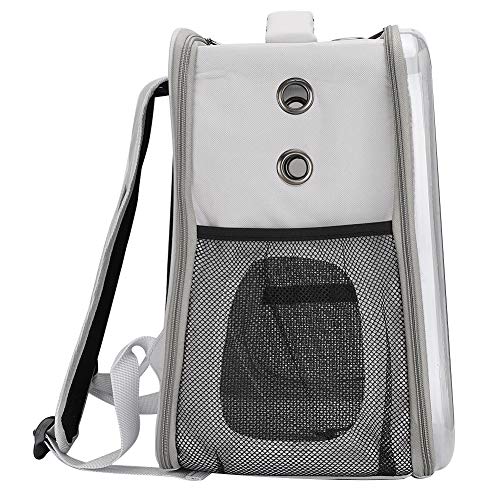 Mochila de transporte para gatos, mochila portátil e leve para animais de estimação de grande capaci