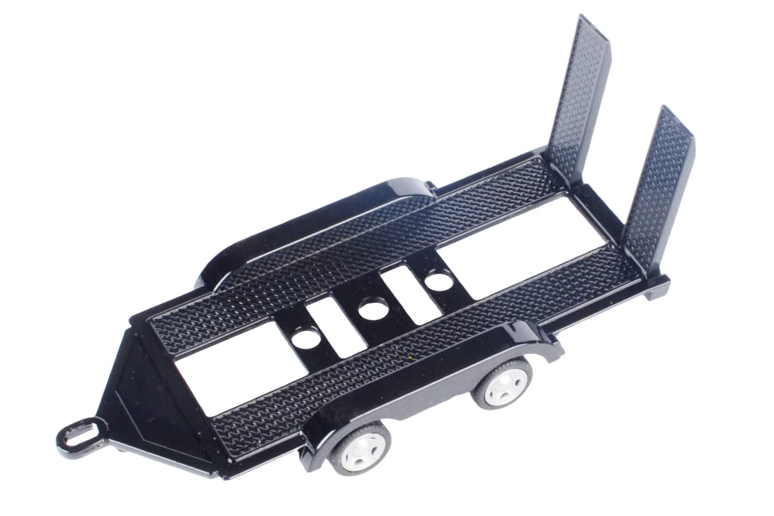 OPO 10 - Set of 4 1/43 trailers, flatbed, auto carrier for car transport with double axle, metal, Motormax - 76081 x4 - Image 4