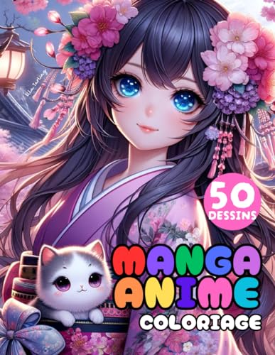Livre de Coloriage Manga Anime Shojo pour Filles dès 10 Ans : Le Cadeau Idéal pour Ados Créatifs, Filles et Garçons: 50 Magnifiques Motifs avec ... à Colorier pour la Détente et le Plaisir