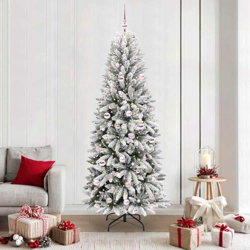Árbol de Navidad de 210 cm con luces artificial para celebraciones y hogar GeenYuu 2