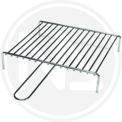 GRATICOLA PER BARBEQUE SINGOLA IN ACCIAIO INOX UN MANICO - 40x35x13cm. - 870gr.