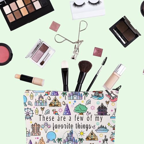 Vacation Trip Gift Amusement Park Merch Fairytale Fans Cosmetic Bag Princess Castle Makeup Bag Magic Kingd*m Gift (MK thing)4