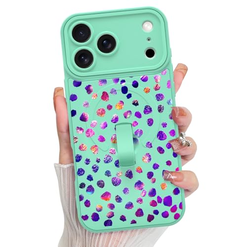 Coque iPhone 17 Pro tendance motif léopard vert irisé le cadeau idéal pour femme