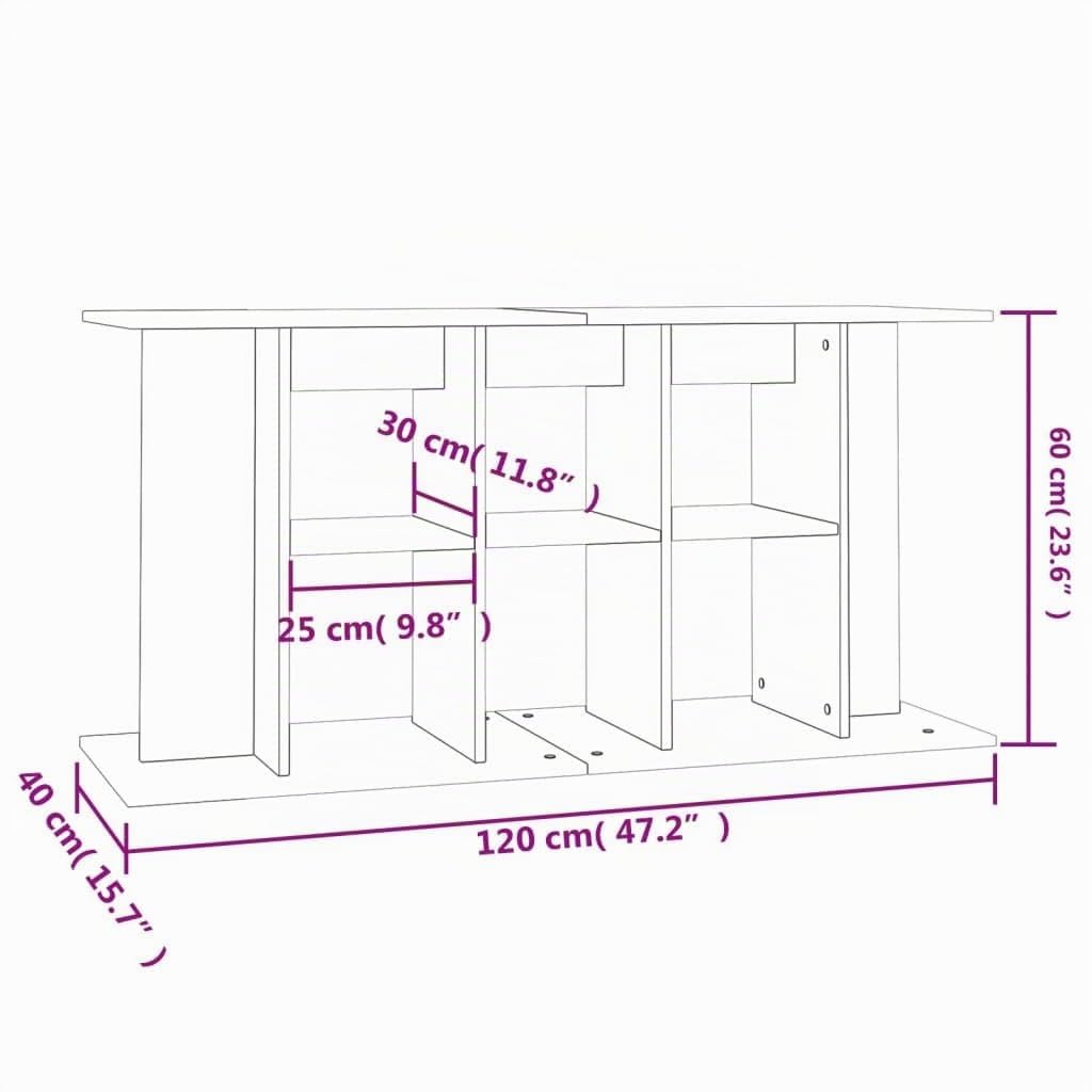 vidaXL Aquariumständer, Aquarium Unterschrank mit viel Stauraum, Aquarium Tisch mit stabiler Oberplatte, Aquariumschrank Aquarium Halter, Weiß Holzwerkstoff