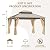 LATTOY 12'x14' Permanent Hardtop Gazebo, Outdoor Galvanized Steel Double Roof Pavilion Pergola Canopy with Aluminum Frame and Privacy Curtains for Garden Patio,Patio Backyard,Deck and Lawns