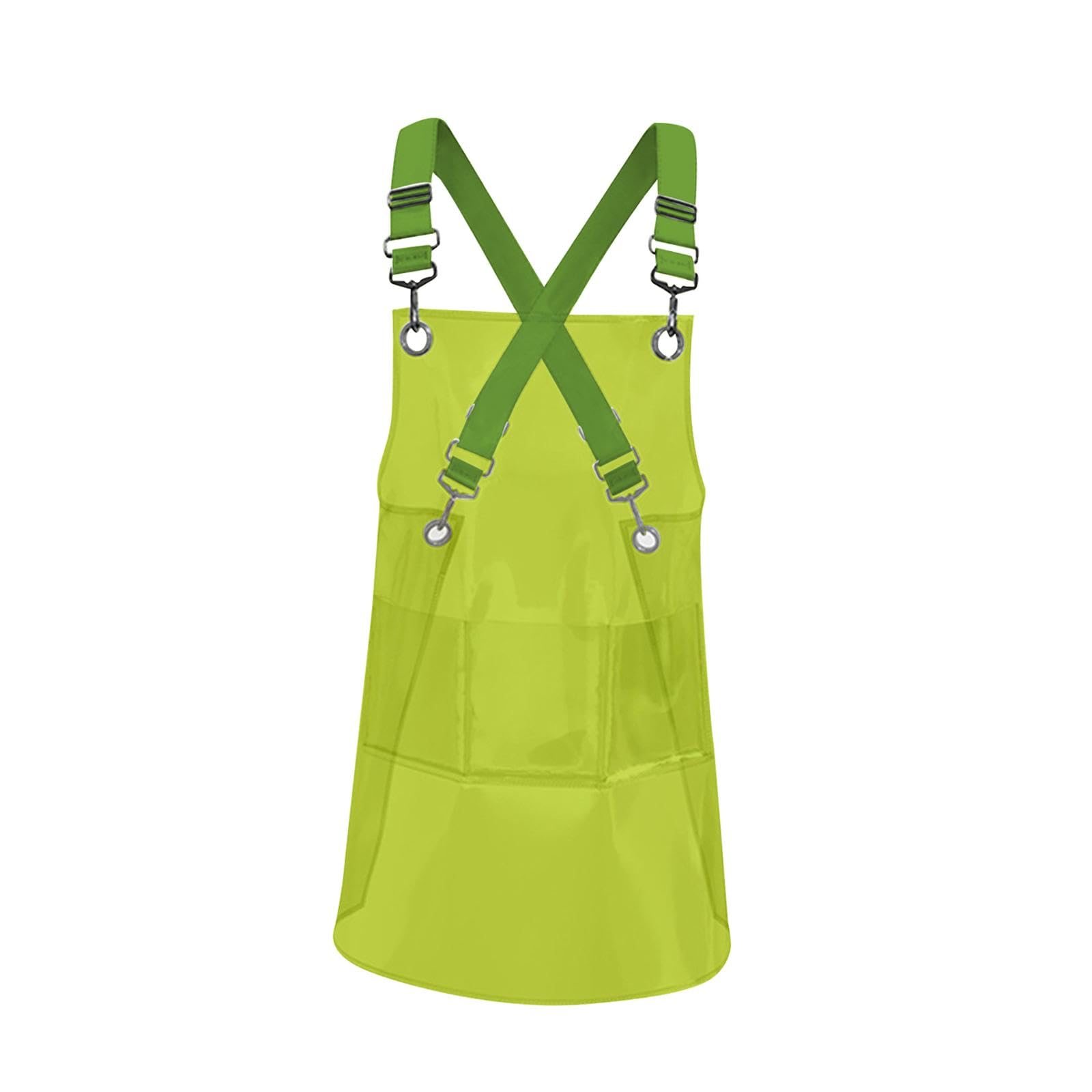Rockible Transparent Waterproof TPU Apron - Unisex Adjustable Bib Apron for Cooking, Kitchen, Chefs, Work, Cosmetology, Coffee Shop, Painting, Hairdressing