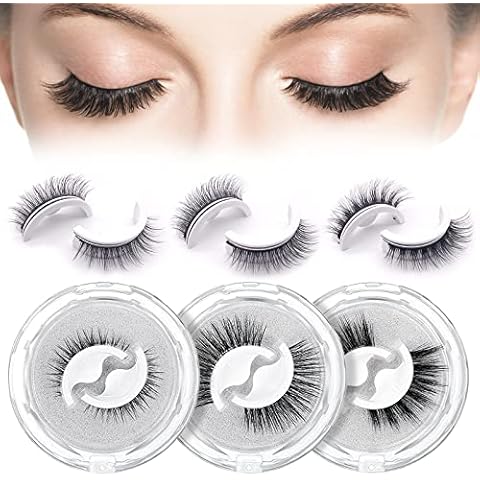 False Eyelashes, False Lashes Natural Look, 3 Pairs Of Cat Eye Fake Eyelashes Contact Lens Friendly, Wispy Lashes Easy to Apply, Reusable Eyes Lashes Cover