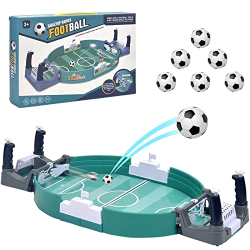 Futbolines para Niños, Mini Juego de Futbolín con 6 Fútbol, Juego Interactivo de Mesa de Fútbol, Juegos Familiares, Juegos Interactivos para Padres e Hijos, Regalo para Niños