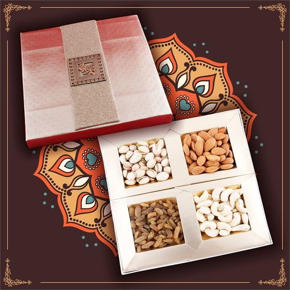 Diwali Gifts Dry Fruits Combo Pack Of Almonds, Cashews, Raisin, Roasted Pistachio | Diwali Gifts for Family and Friends | Diwali Gift Items for Employees Corporate Staff | Bhai Dooj Gift Set for Brother | Diwali Gift Hampers (B0CLYW45QB) Amazon Price History, Amazon Price Tracker