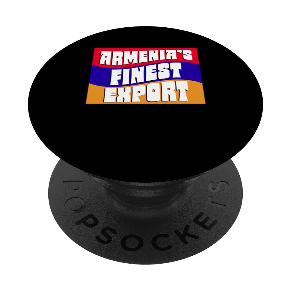 Armenia Armenian Flag PopSockets Swappable PopGrip, Black