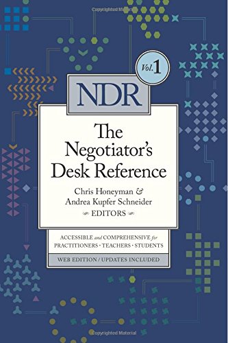 Negotiator's Desk Reference (Volume 1)