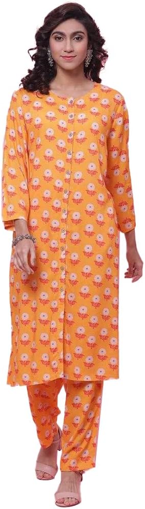 Women Rayon Straight Printed Suit Set