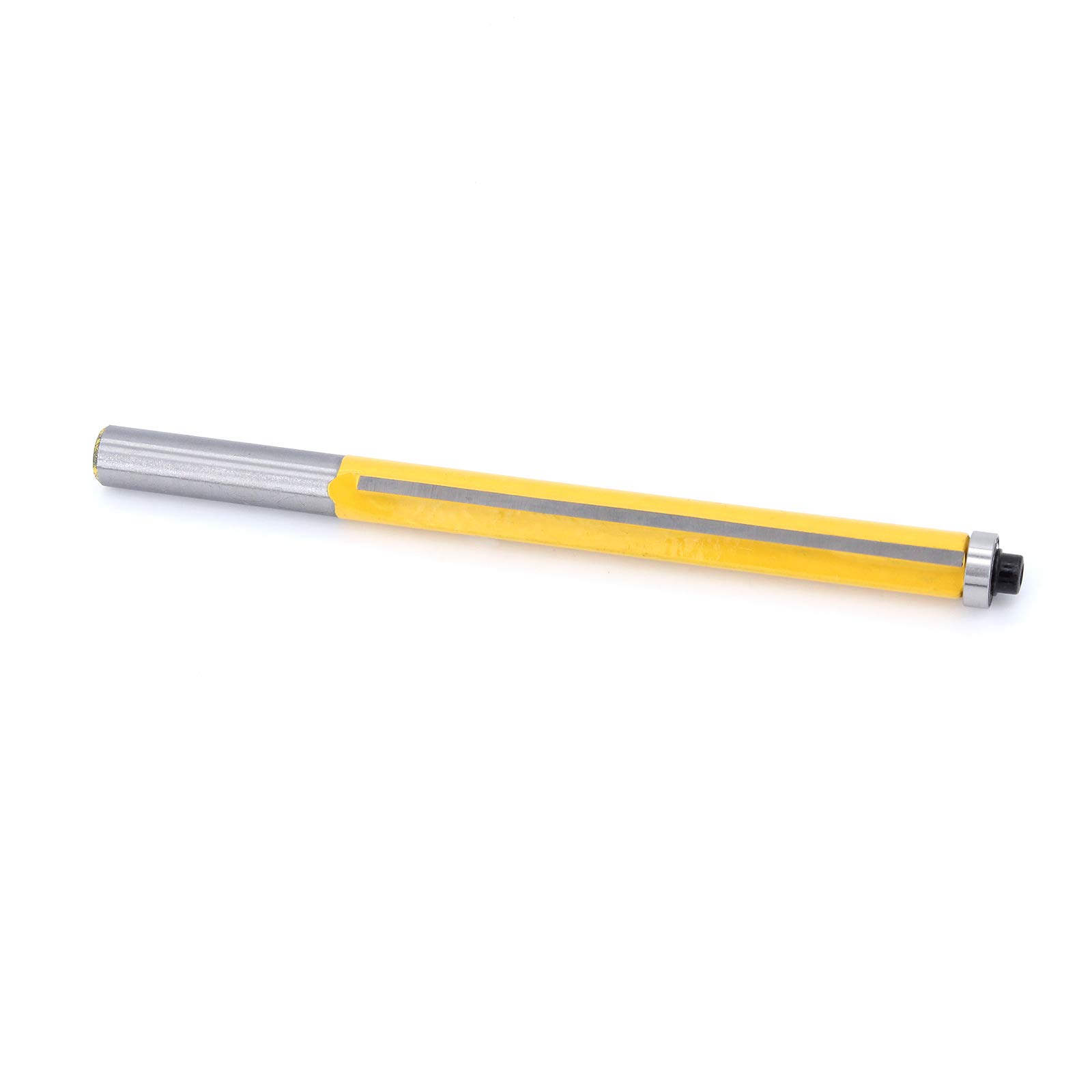 2Pcs 8mm Tige Fraise à affleurer à roulement, Fraise à Copier Avec Roulement Supérieur, Extra-longue Fraise à Bois